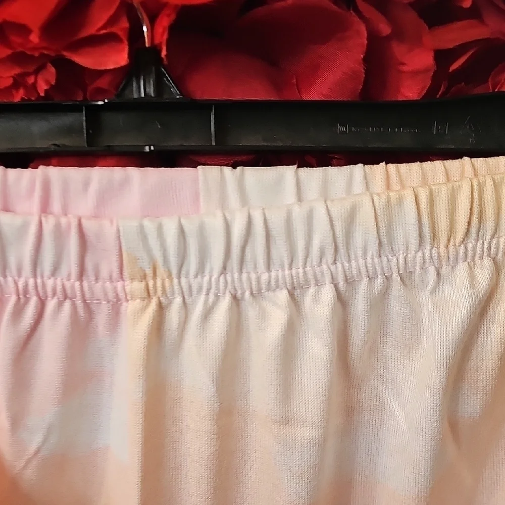 Sugar & Jade NWT Girls Pink Tie-Dye Pajama Set Love W/ Daisies Size Medium 10
